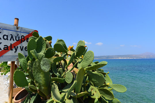Ortsschild Kalyves (Armeni) Kreta	