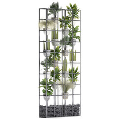 Decorative shelf with flower pots, vertical garden