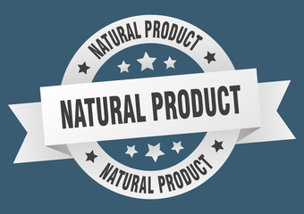 natural product ribbon. natural product round white sign. natural product