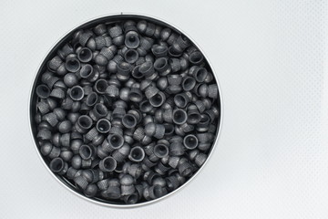 Airgun pellets for use in either an air pistol or air rifle.
