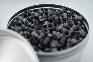 Airgun pellets for use in either an air pistol or air rifle.