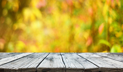 Empty old wooden table background