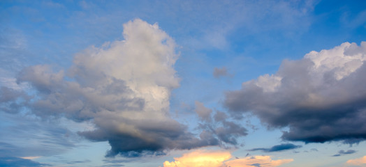 Clouds in the rainy season