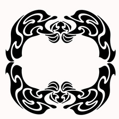 Naklejka premium Isolated beautiful patterned frame.Ornament pattern.Can be used for designer wallpapers, for textile, packaging, printing or any desired idea.