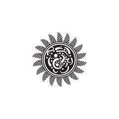 Aboriginal art dots painting icon logo design
