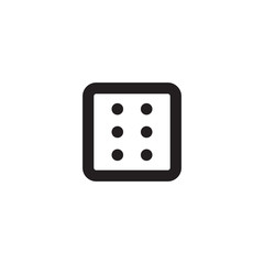 Dice game logo design icon vector template