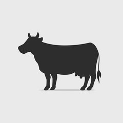 Cow silhouette vector illustration