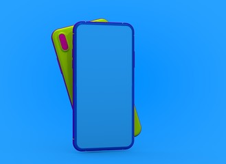 New abstract blue mobile phone smartphone
