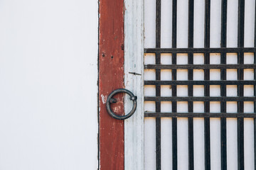 Korean traditional wooden door background