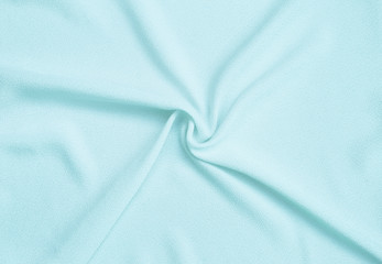 Blank light blue fabric texture background, waving light blue fabric pattern background