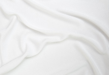 Blank white fabric texture background, waving white fabric pattern background
