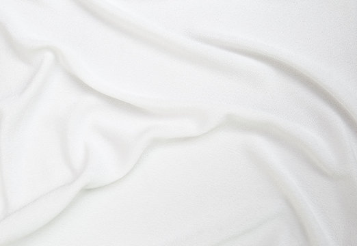Blank white fabric texture background, waving white fabric pattern background