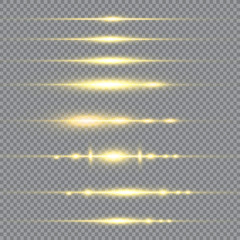 Abstract lines with glow light effect. Glow special light effect. Glowing lines on transparent background. Lines vector.