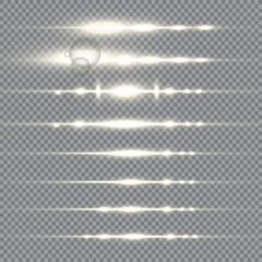 Abstract lines with glow light effect. Glow special light effect. Glowing lines on transparent background. Lines vector.