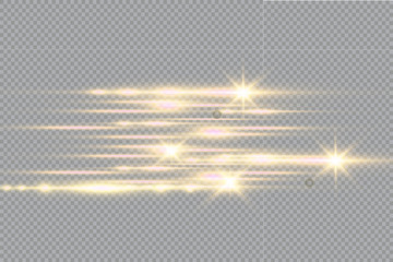 Abstract lines with glow light effect. Glow special light effect. Glowing lines on transparent background. Lines vector.