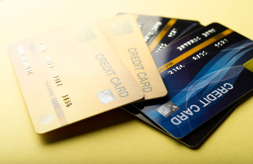 Credit card, cash card, financial business card Business card and online business