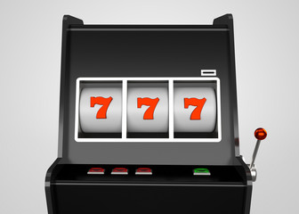Slot Machine Casino Retro Style 3D Render