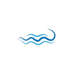 Water Wave symbol and icon Logo Template vector