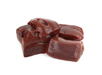Liver fillet on white