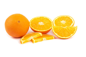 Orange fruit on white