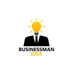 Businessman Idea Logo Template Design