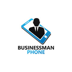 Businessman Phone Logo Template Design