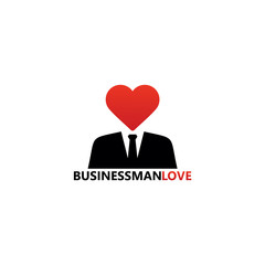 Businessman Love Logo Template Design