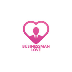 Businessman Love Logo Template Design