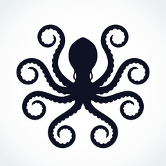 sylized shape silhouette octopus logo © zsschreiner