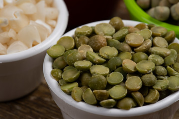 jars with beans grains