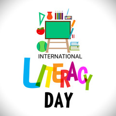 Vector illustration of a Background for International Literacy Day.