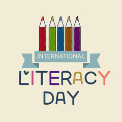 Vector illustration of a Background for International Literacy Day.