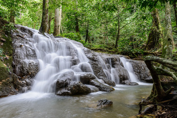 Thailand waterfall in phang-nga (sanang manora waterfall)