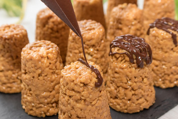 anthill cake covered with chocolate