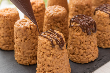 anthill cake covered with chocolate