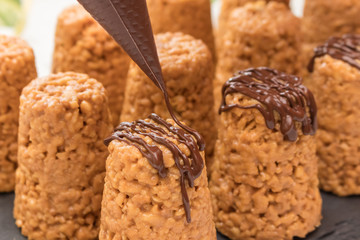 anthill cake covered with chocolate
