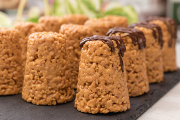 anthill cake, one of the cakes is covered with chocolate