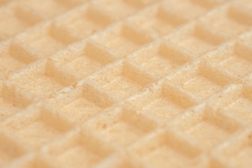 Waffle. Thin dry biscuits with a print on the surface.
