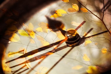 Retro vintage classic  round clock with arrow