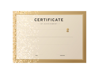 Diploma with gold border. Vector illustration EPS 10