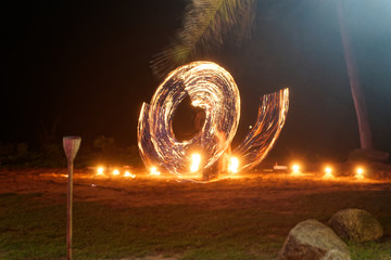 Fire Dancing on the Beach, Phuket, Thailand