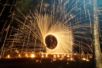 Fire Dancing on the Beach, Phuket, Thailand