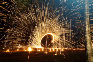 Fire Dancing on the Beach, Phuket, Thailand