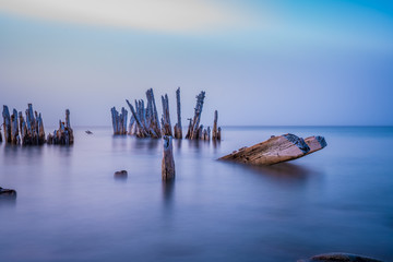 Ocean shoreline seascapes on Cape Island