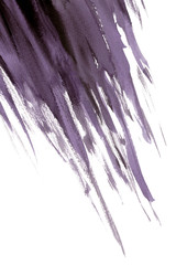 Obraz na płótnie Canvas Purple and black abstract hand painted watercolor background. Grunge style paint brush.