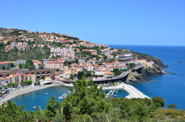 Fototapeta na wymiar View of Cerbere, France