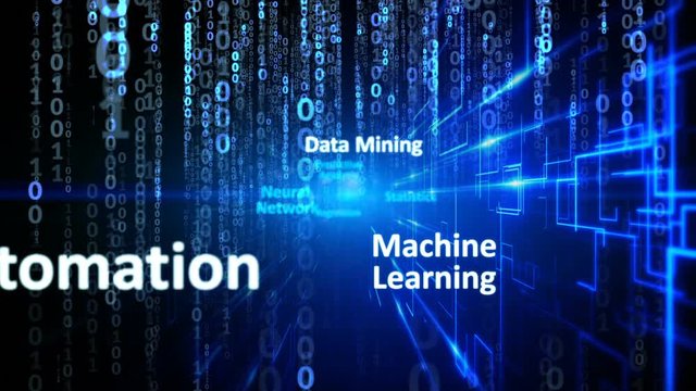 Automation Artificial intelligence AI deep learning futuristic technology concept	