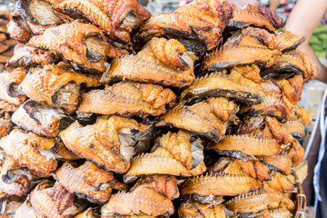 Close up photo Thai style in the market.