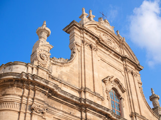 Architecture details in Bari, Puglia, Italy. Historical old buildings. 