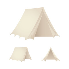 Tent. Touristic camping tent vector illustration. Part of set. © Goga